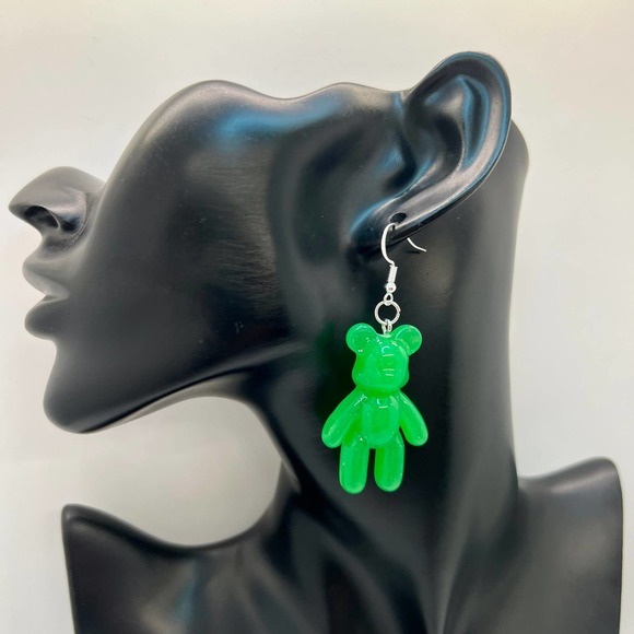 Large Gummy Bear Earrings - Statement Earrings - Novelty Earrings - Teddy Bears - Picture 10 of 10